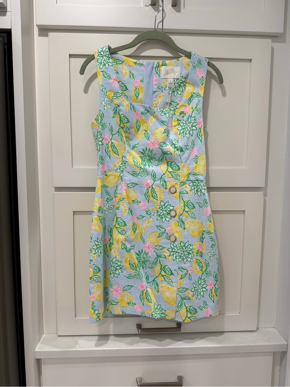 Lilly Pulitzer kalinara skirted romper Blueette Make Lemonade Print